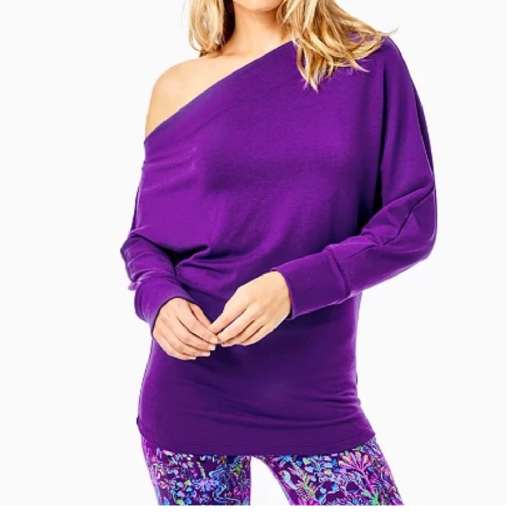 NWT Sheera One Shoulder Top Purple Berry Medium